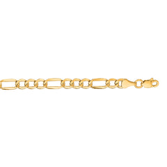 14K Yellow Gold 4.7mm Lite Figaro 18 Chain with Lobster Lock