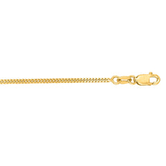 14K Yellow Gold 1.4mm Gourmette 16 Chain with Lobster Lock