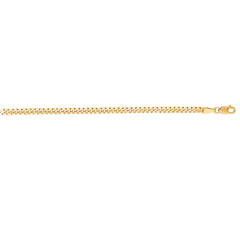 14K Yellow Gold 2.8mm Gourmette 30 Chain with Lobster Lock