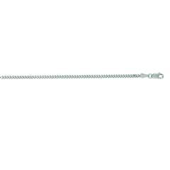 14K White Gold 2.2mm Gourmette 24 Chain with Lobster Lock