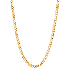 14K Yellow Gold 4.7mm Comfort Curb 22 Chain with Lobster Lock