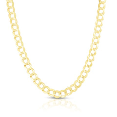 14K Yellow Gold 5.7mm Comfort Curb 20 Chain with Lobster Lock