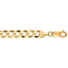 14K Yellow Gold 7mm Comfort Curb 22 Chain with Lobster Lock