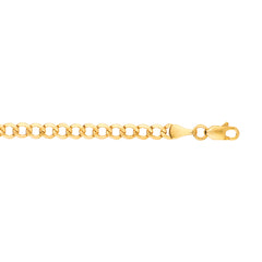 14K Yellow Gold 22 4.4mm Lite Curb Chain with Lobster Lock