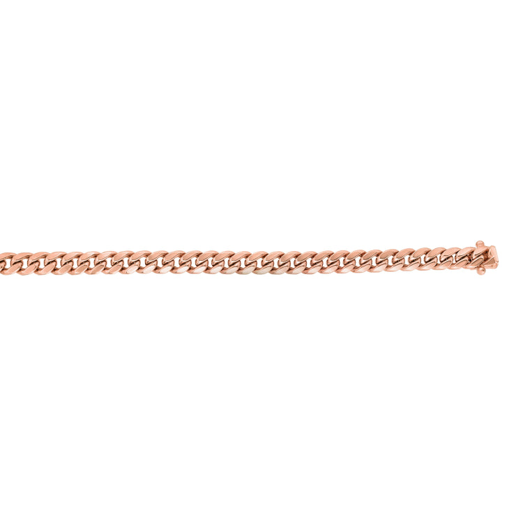 14K Rose Gold 24 6.1mm Classic Miami Cuban Chain with Box Lock