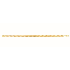 14K Yellow Gold 4.5mm Semi-Solid Miami Cuban 22 Chain with Lobster Lock