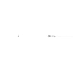 14K White Gold 0.87mm Extendable 18 Chain with Lobster Lock. Jump Ring at 16 inches.
