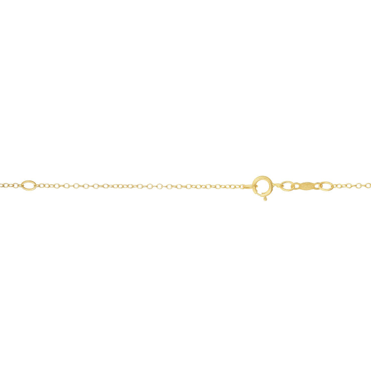 14K Yellow Gold 1.3mm Extendable 18 Chain with Lobster Lock. Jump Ring at 16 inches.