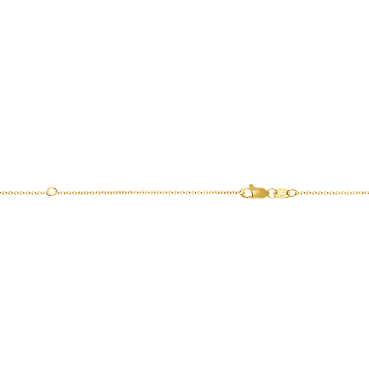 14K Yellow Gold 1.1mm Extendable 18 Chain with Lobster Lock. Jump Ring at 16 inches.