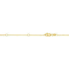 14K Yellow Gold 0.87mm Double Extendable Diamond Cut Cable 18 Chain with Lobster Lock. Jump Ring at 16 and 17 inch.
