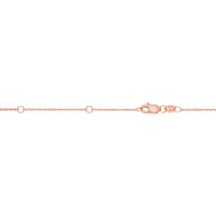 14K Rose Gold 0.87mm Double Extendable Diamond Cut Cable 18 Chain with Lobster Lock. Jump Ring at 16 and 17 inch.
