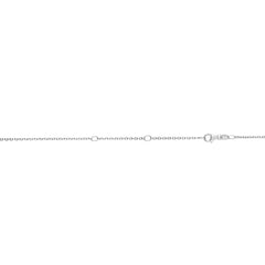 14K White Gold 1.2mm Double Extendable Cable 18 Chain (Jump Ring at 16 and 17 inch) with Lobster Lock