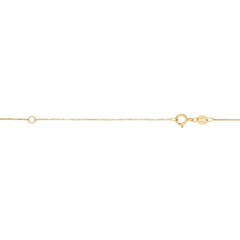 14K Yellow Gold 0.51mm Double Extendable Box 18 Chain with Lobster Lock. Jump Ring at 16 and 17 inch.