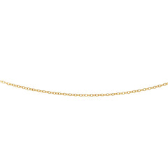 14K Yellow Gold 2.5mm Textured Cable 16 Chain with Lobster Lock