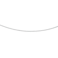 14K White Gold 2.3mm Textured Cable 16 Chain with Lobster Lock