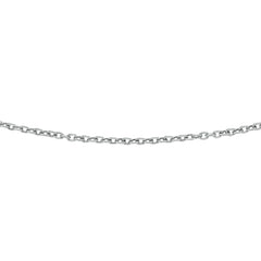 14K White Gold 2.9mm Textured Cable 18 Chain with Lobster Lock