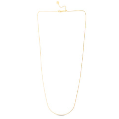 14K Yellow Gold 0.94mm Adjustable Box 22 Chain with Lobster Lock