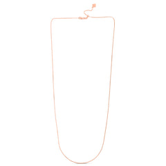 14K Rose Gold 0.68mm Adjustable Box 22 Chain with Lobster Lock