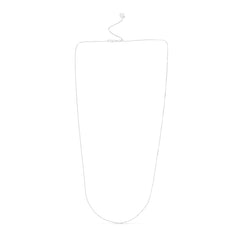 14K White Gold 0.68mm Adjustable Box 22 Chain with Lobster Lock