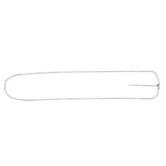 14K White Gold 1.7mm Endless Adjustable Flat Cable 22 Chain with Endless Lock