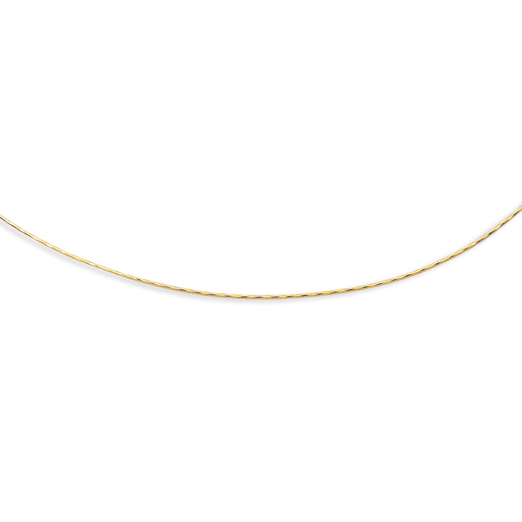 14K Yellow Gold 1.1mm Round 18 Omega with Screw Back Lock