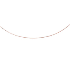 14K Rose Gold 1.5mm Round 17 Omega with Screw Back Lock