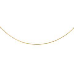 14K Yellow Gold 1.5mm Round 18 Omega with Screw Back Lock