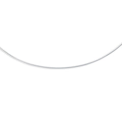 14K White Gold 1.5mm Round 17 Omega with Screw Back Lock