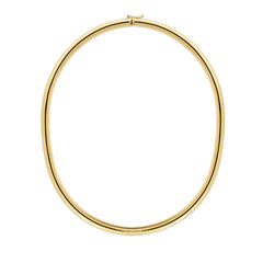 14K Yellow Gold 7 6mm Classic Omega with Box Lock