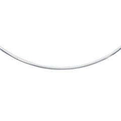 14K White Gold 16 4.4mm Classic Omega with Box Lock