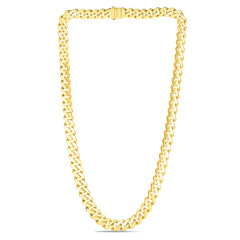 14K Yellow Gold 9.5mm Lite Miami Cuban 22 Chain Necklace