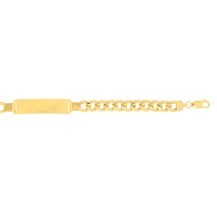 14K Yellow Gold 8mm Polished ID 8.5 Bracelet