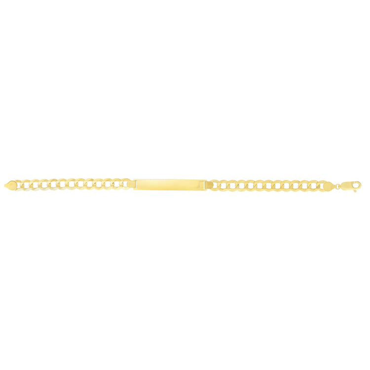 14K Yellow Gold 6.7mm Polished Curb ID 8.5 Bracelet