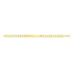 14K Yellow Gold 8.3mm Polished Curb ID 8.5 Bracelet