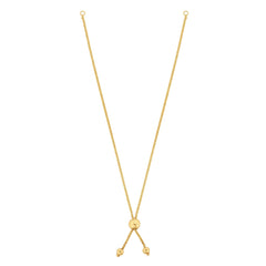 10K Yellow Gold 8 Round Wheat 8 Chain Bracelet with Ball Slide Friendship Bracelet