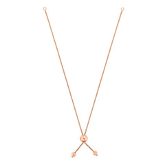 10K Rose Gold 8 Round Wheat 8 Chain Bracelet with Ball Slide Friendship Bracelet