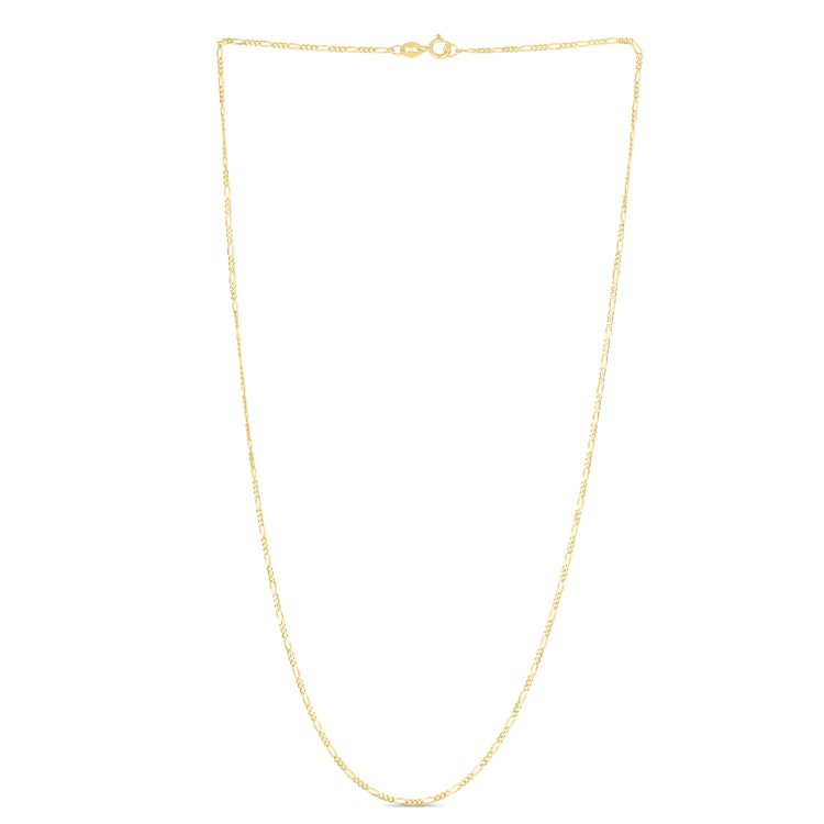 14K Yellow Gold 16 1.3mm Figaro Chain