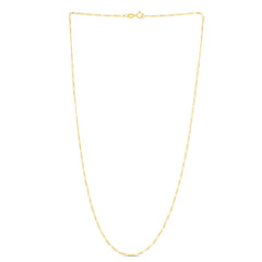 14K Yellow Gold 24 1.3mm Figaro Chain