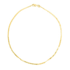 14K Yellow Gold 10 1.7mm Mariner Chain Anklet