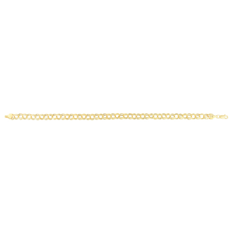 14K Yellow Gold 8 Large Charm Bracelet