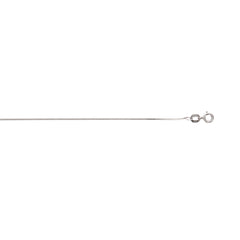 10K White Gold .6mm Classic Box 20 Chain with Spring Ring