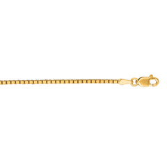 10K Yellow Gold 1.4mm Classic Box 24 Chain with Lobster Lock