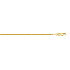 10K Yellow Gold 1.5mm Sparkle 20 Chain with Lobster Lock