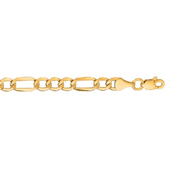 10K Yellow Gold 4.7mm Lite Figaro 20 Chain with Lobster Lock