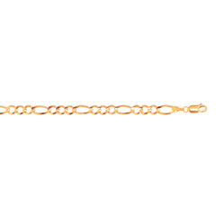 10K Yellow Gold 5.3mm Figaro 24 Chain with Lobster Lock