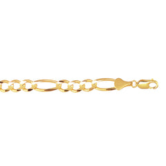 10K Yellow Gold 7.9mm Figaro 24 Chain with Lobster Lock