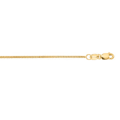 10K Yellow Gold 1mm Gourmette 16 Chain with Lobster Lock
