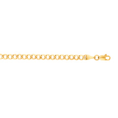 10K Yellow Gold 4.4mm Lite Comfort Curb 20 Chain with Lobster Lock