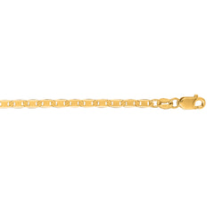 10K Yellow Gold 2.3mm Mariner 24 Chain with Lobster Lock