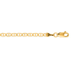 10K Yellow Gold 3.2mm Mariner 22 Chain with Lobster Lock